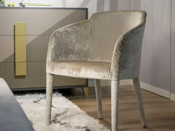 Chair with armrests - Upholstered fabric chair with armrests by CASA +39 - view 2